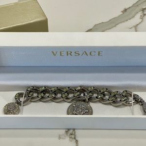 *SOLD*Versace Oversized Link with Crystals Medusa Bracelet